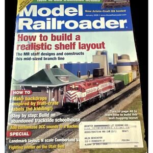 Model Railroader January 2008 Build Realistic Shelf Layout Trackside Schoolhouse